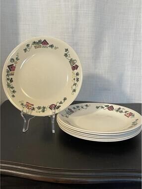 Corelle Garden Home Cottage Core Birdhouse Salad Dessert Bread Plate 6 3/4”